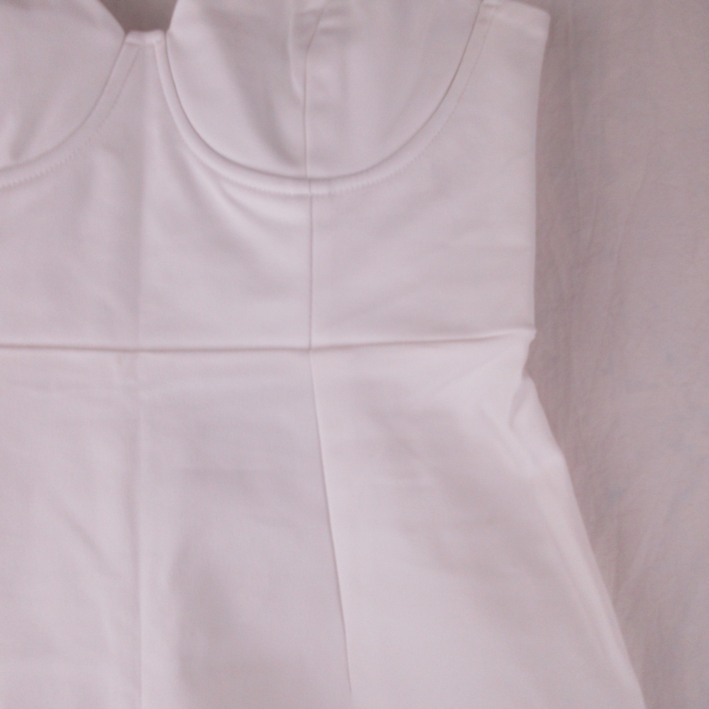 Princess Polly Novella White Bustier Mini Dress Size 10 Structured Corset A-Line - Picture 4 of 14